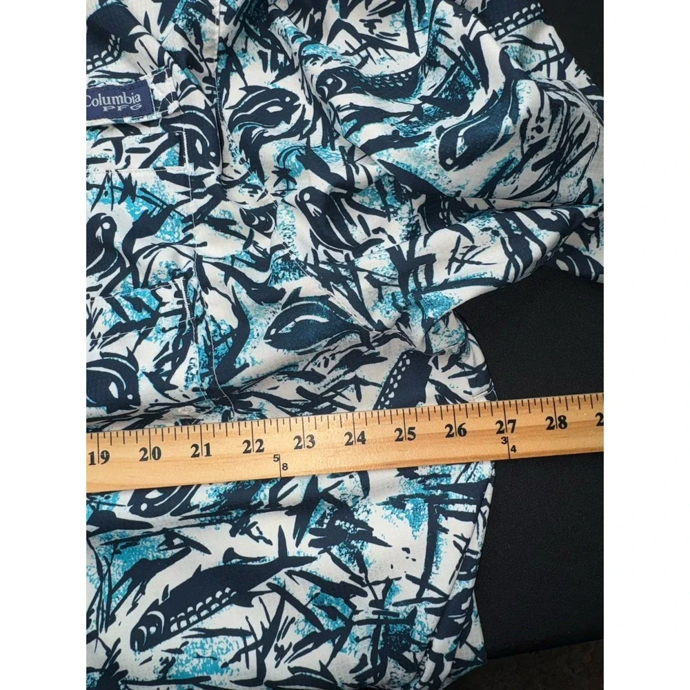 Columbia PFG Super Tamiami Shirt Short Sleeve  Mens XXL Fishing All Over‎ Fish
